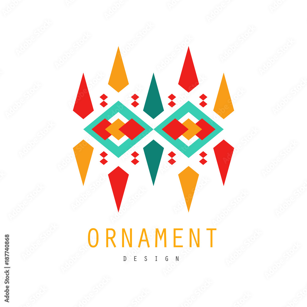 Ornament logo design, template Ornament logo design, template