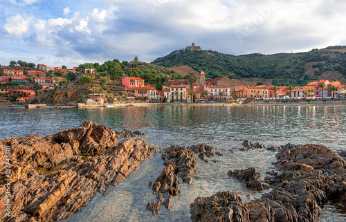 Collioure, France. French regions Languedoc-Roussillon and Midi-Pyrénées. Occitanie . photo