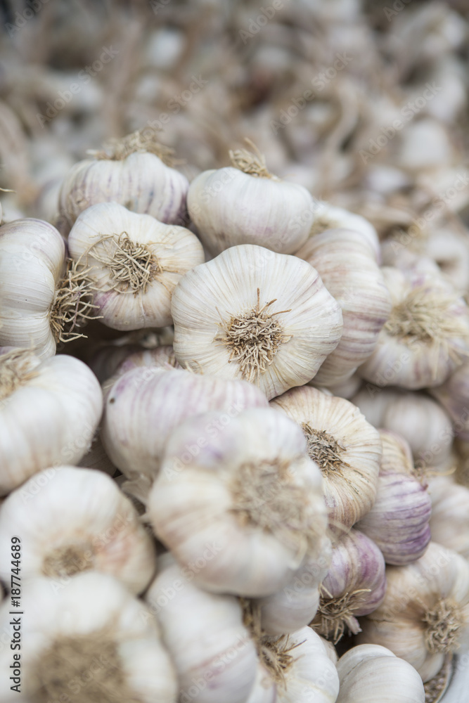 Wochenmarkt, Markt, Knoblauch, Gemüse Wochenmarkt, Markt, Knoblauch, Gemüse