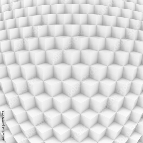Fototapeta Naklejka Na Ścianę i Meble -  3d illustration - Abstract white cubes stacked 