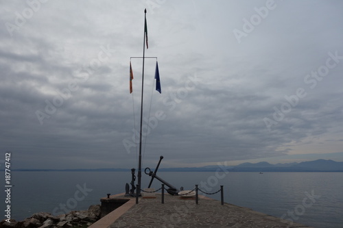 Monument at Lake Garda in Italy