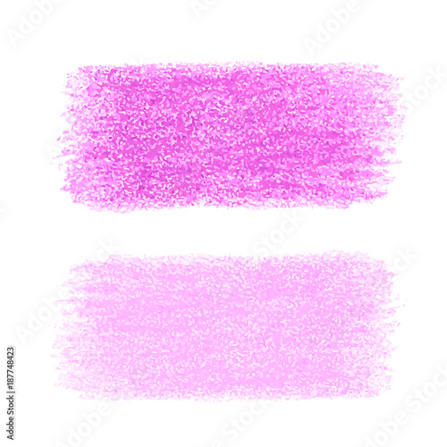 Pink crayon scribble texture stain isolated on white background