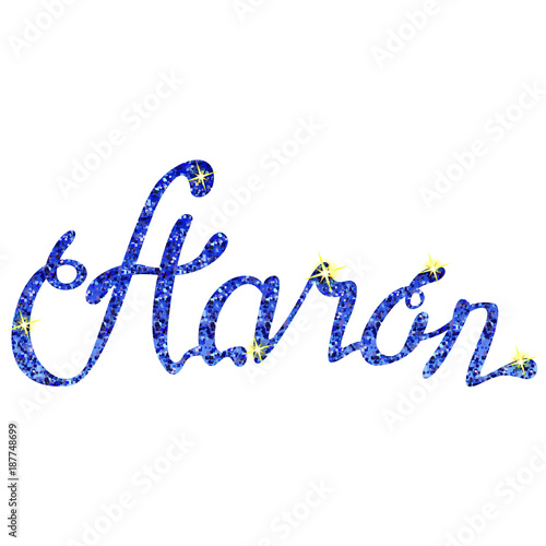 Aaron name lettering tinsels