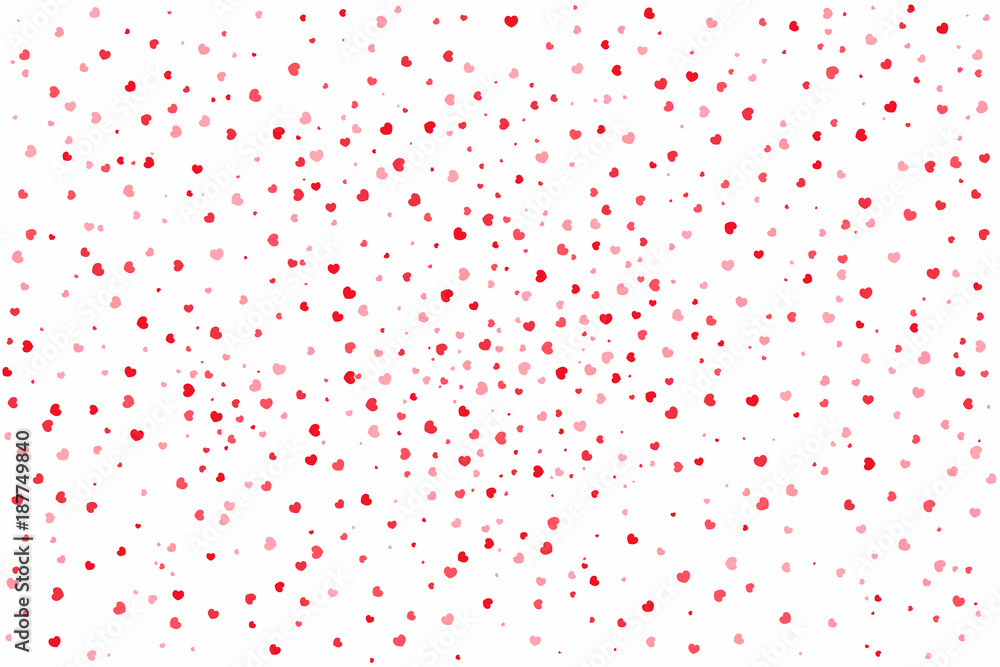 Heart background for Valentine's Day. Red and pink hearts on white background. Romantic pattern for banner, invitation Heart background for Valentine's Day. Red and pink hearts on white background. Romantic pattern for banner, invitation