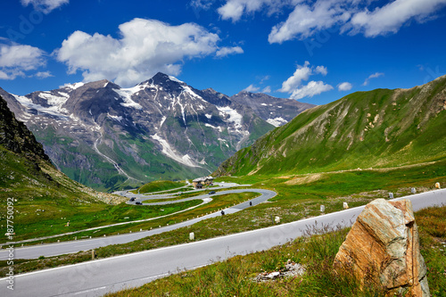 Panoramic view at Pasterze Glacier Grossglockner among austrian photo