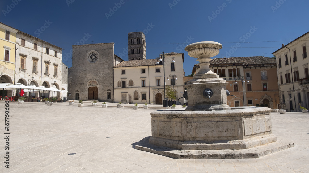 Fototapeta premium Cittaducale (Rieti, Italy): the main square