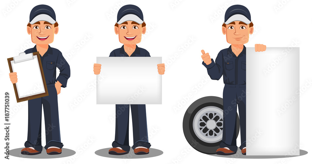 Professional auto mechanic in uniform Professional auto mechanic in uniform
