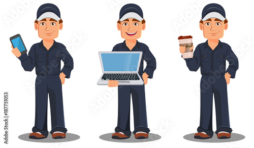 Professional auto mechanic in uniform