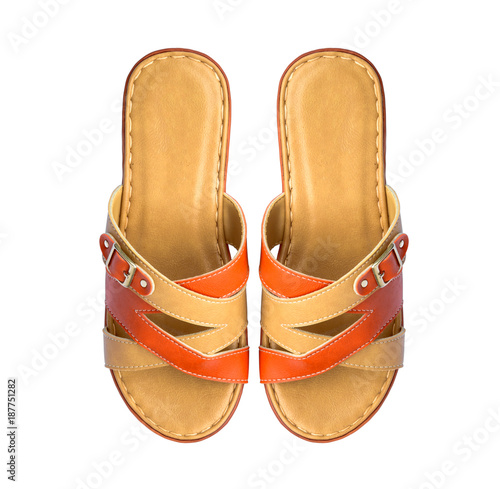 Orange shoe isolated