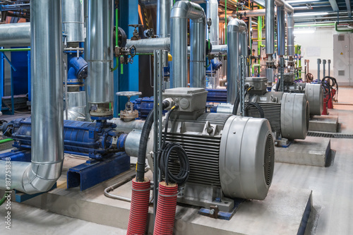 Pumps in a cogeneration station photo