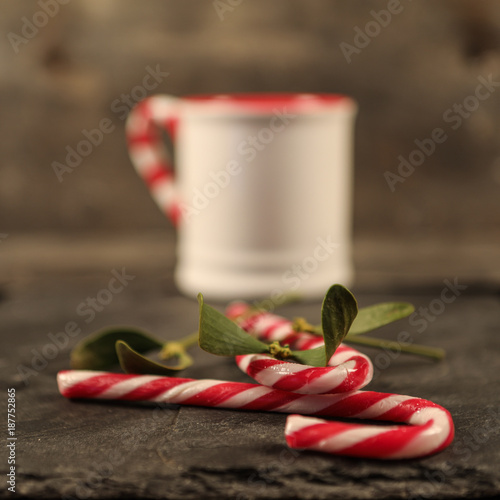 Thé et sucre d'orge Noël photo