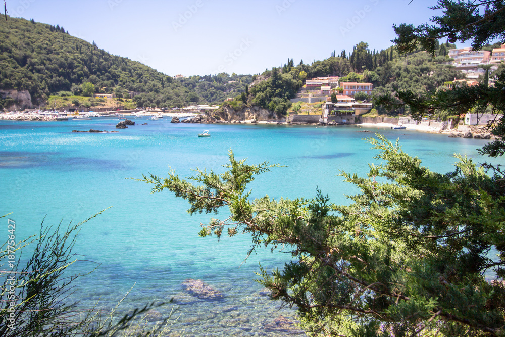 Naklejka premium Akrotiri beach, Corfu, Greece