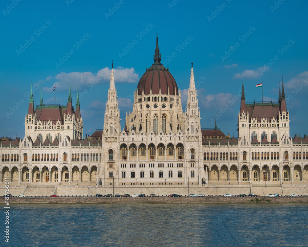 The Hungarian Parliament Building, the seat of the National Assembly of Hungary, one of Europe's oldest legislative buildings, Budapest, Hungary