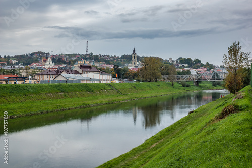 Panorama of Przemysl city and San river, Podkarpackie, Poland