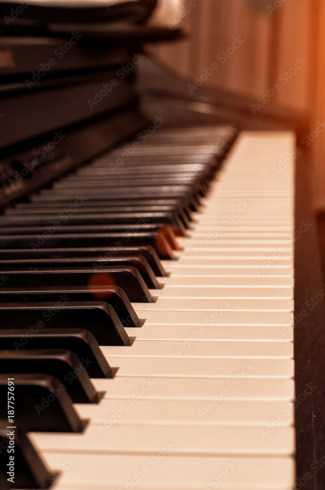 Piano Keys Close-Up