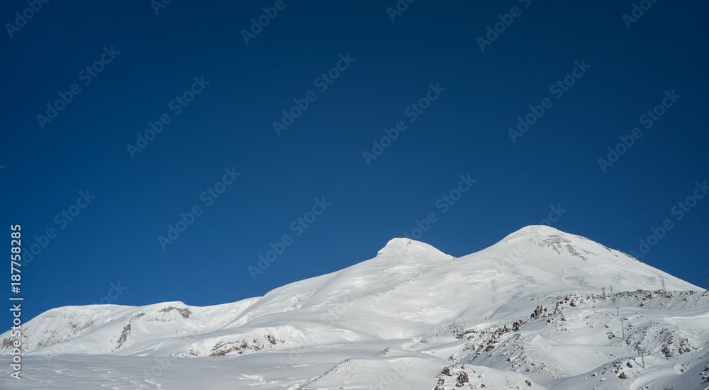 Landscape of mountains on North Caucasus