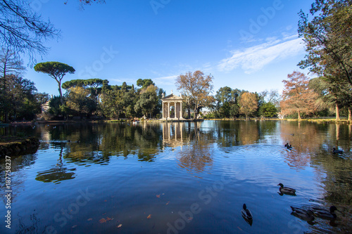 Obraz na płótnie Rome Italy. Temple of Asclepius at Villa Borghese gardens w salonie