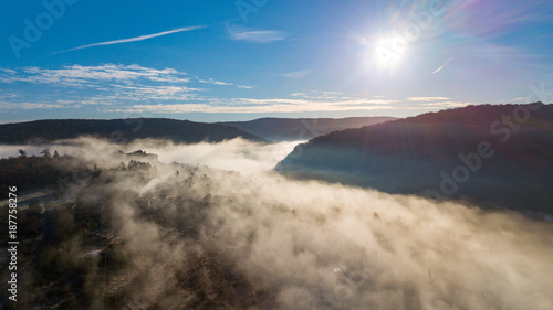 Bruniquel in the clouds