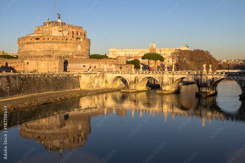 Sant' Angelo Bridge and Sant' Angelo Castel, Rome Sant' Angelo Bridge and Sant' Angelo Castel, Rome
