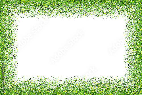 St. Patrick's Day symbol. Green frame isolated on white background. Flat design element. 