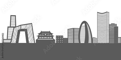 Isolated Beijing cityscape
