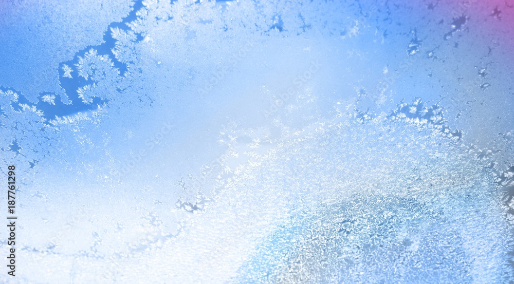 Ice on a window, background                    