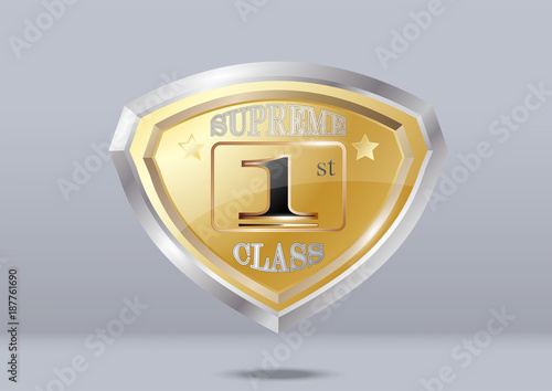 supreme 1st class final label shield