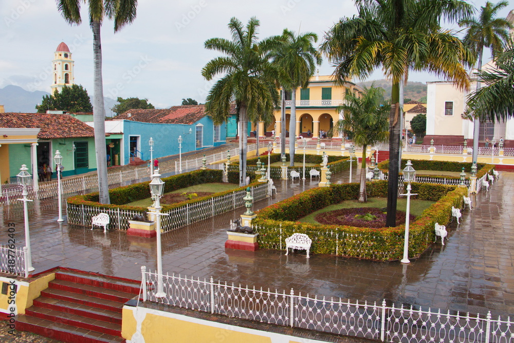 Plaza Mayor in Trinidad in Cuba
