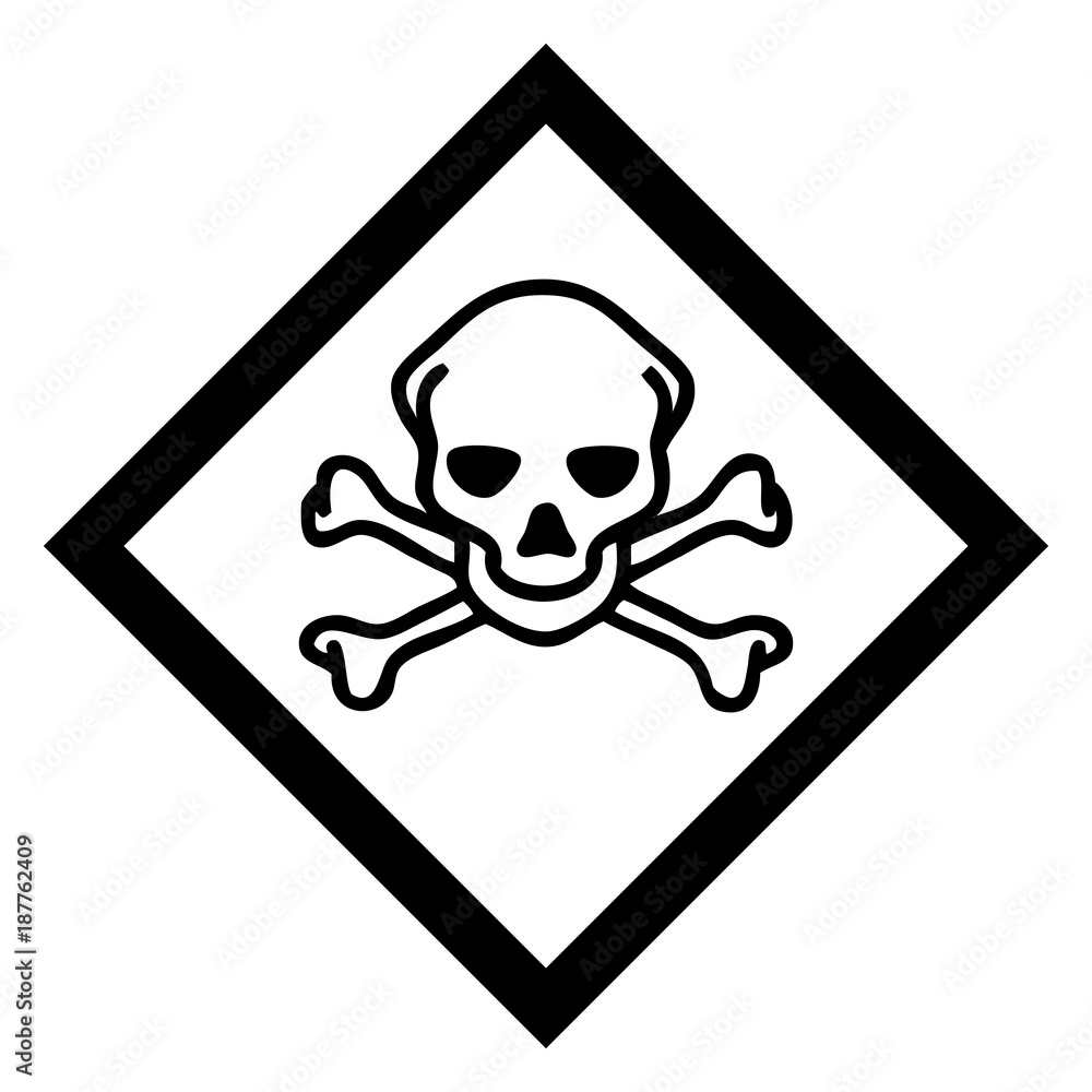 Hazardous icon of toxic from international ghs system Hazardous icon of toxic from international ghs system