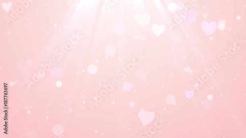 Pink Valentine heart background, looped