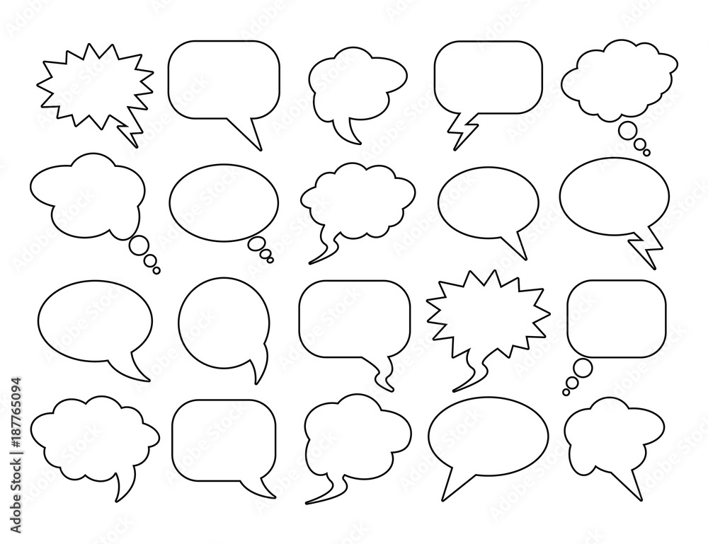 Obraz premium Blank empty speech bubbles for infographics
