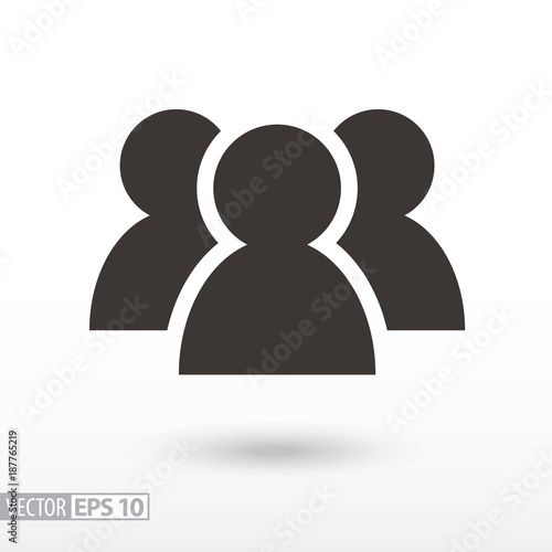Users flat Icon. Sign User