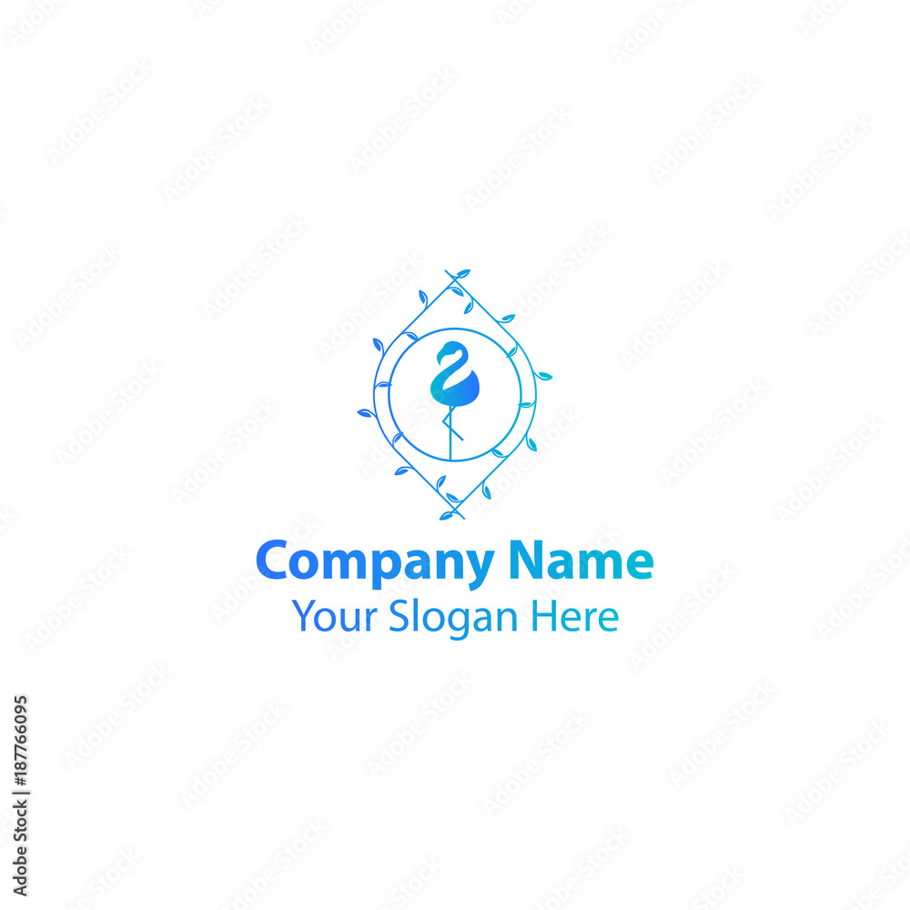 Fototapeta premium flamingo logo design