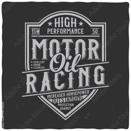 Vintage label design with lettering composition on dark background. T-shirt design.