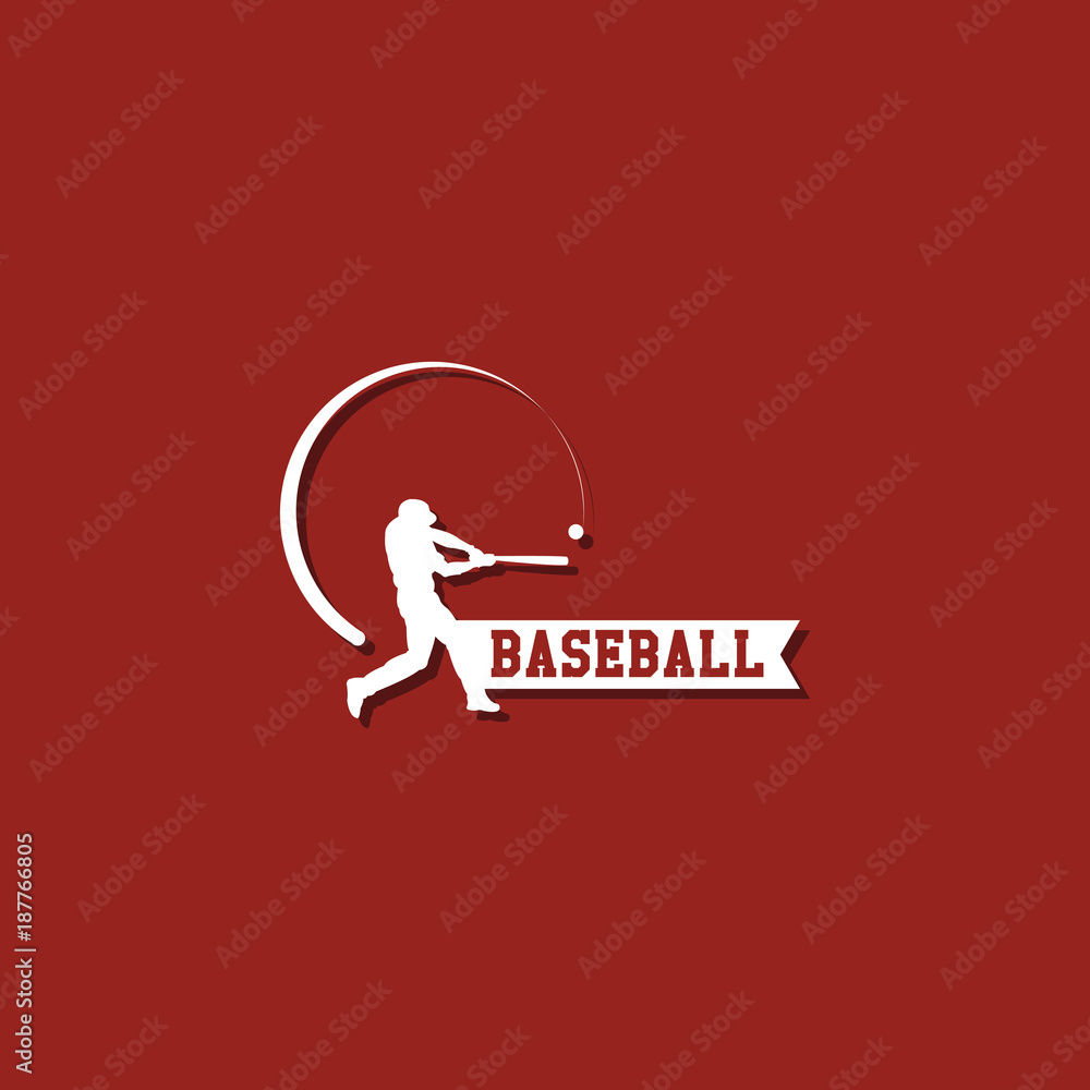 Baseball Player Logo Vector Template Design Baseball Player Logo Vector Template Design