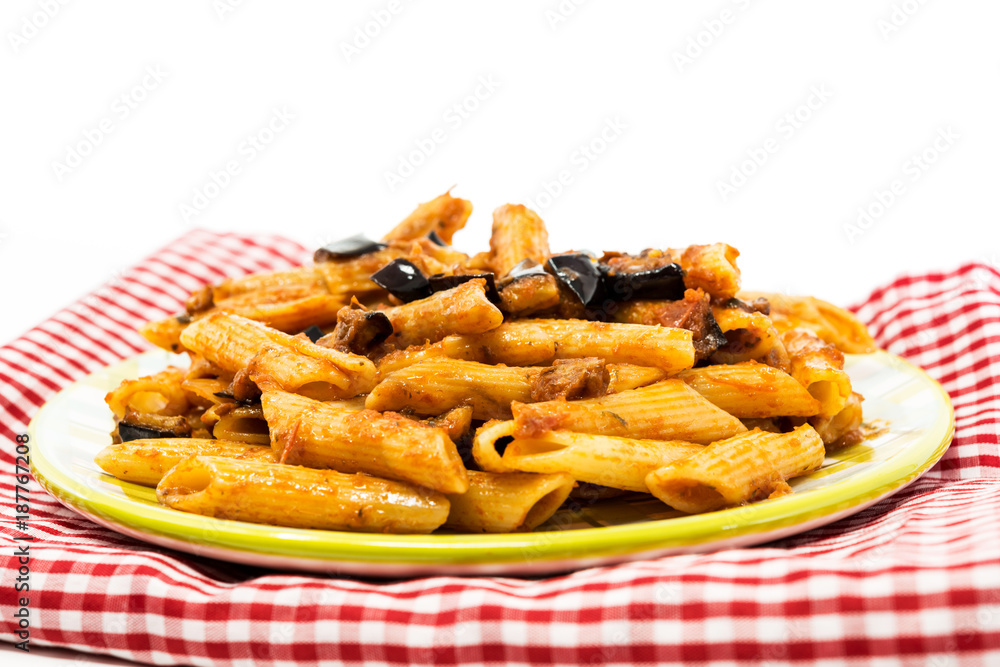 tasty pasta Italian meat sauce pasta on the table tasty pasta Italian meat sauce pasta on the table
