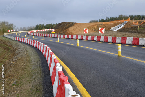 Tableau sur toile balisage routier