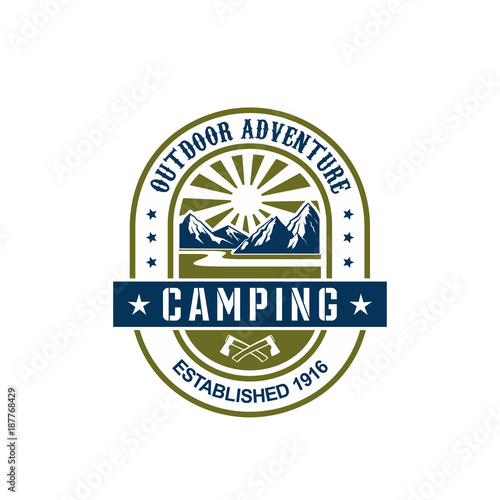 Vector icon for camping outdoor adventure