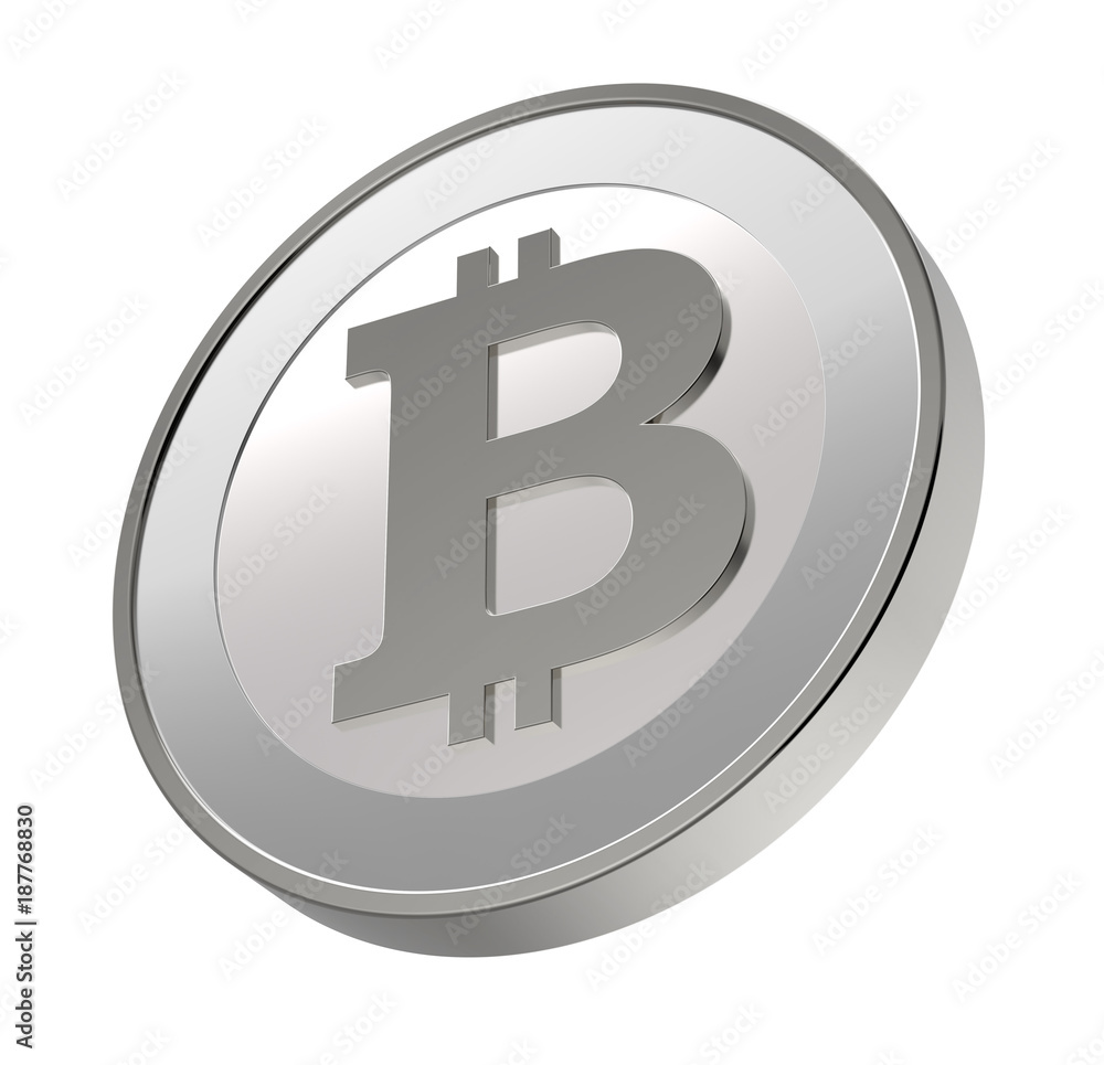 Bitcoin isolated on white. 3D illustration. Bitcoin isolated on white. 3D illustration.