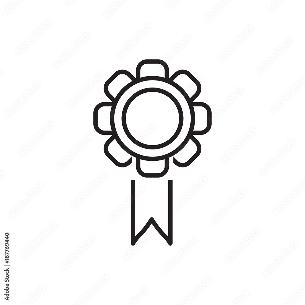 Line award badge and sign icon Line award badge and sign icon