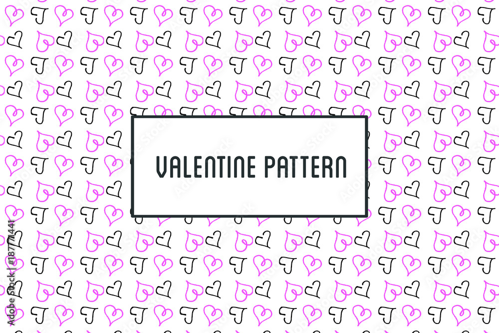 Vector valentine pattern. Design of hand drawn elements for St. Valentine's day, wedding, proposal. Vector valentine pattern. Design of hand drawn elements for St. Valentine's day, wedding, proposal.