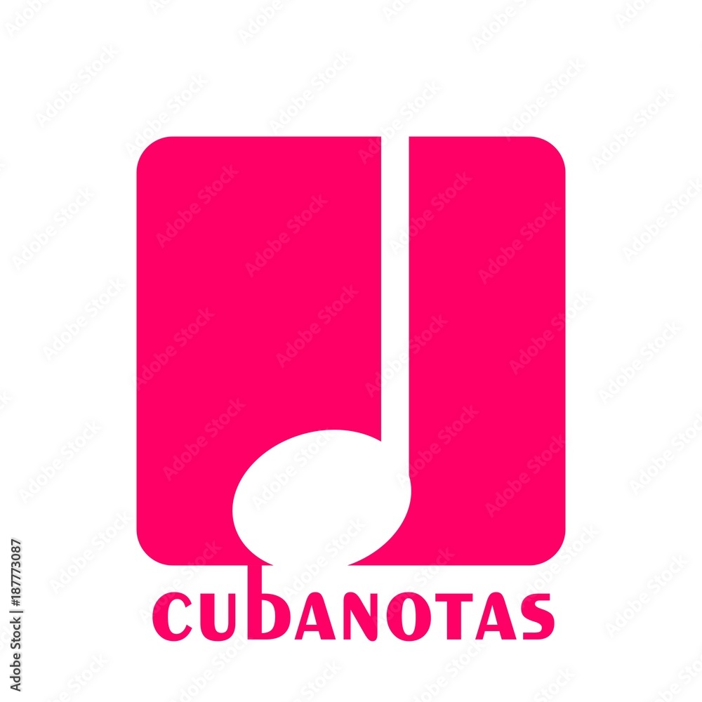 Minimal abstract music industry emblem template. Note symbol and abstract fiction company name Minimal abstract music industry emblem template. Note symbol and abstract fiction company name