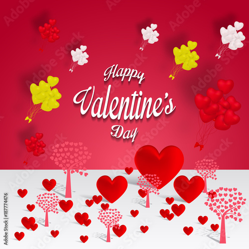 Creative Concept Happy Valentines Day. Creative Valentine’s Day. Happy Valentines Day Background. Happy Valentine's Day. Love valentine's background with hearts. 