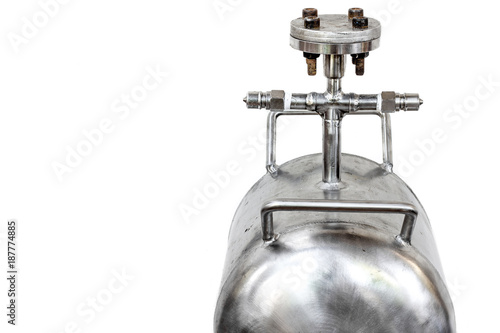 Stainless steel gas cylinders for industry.