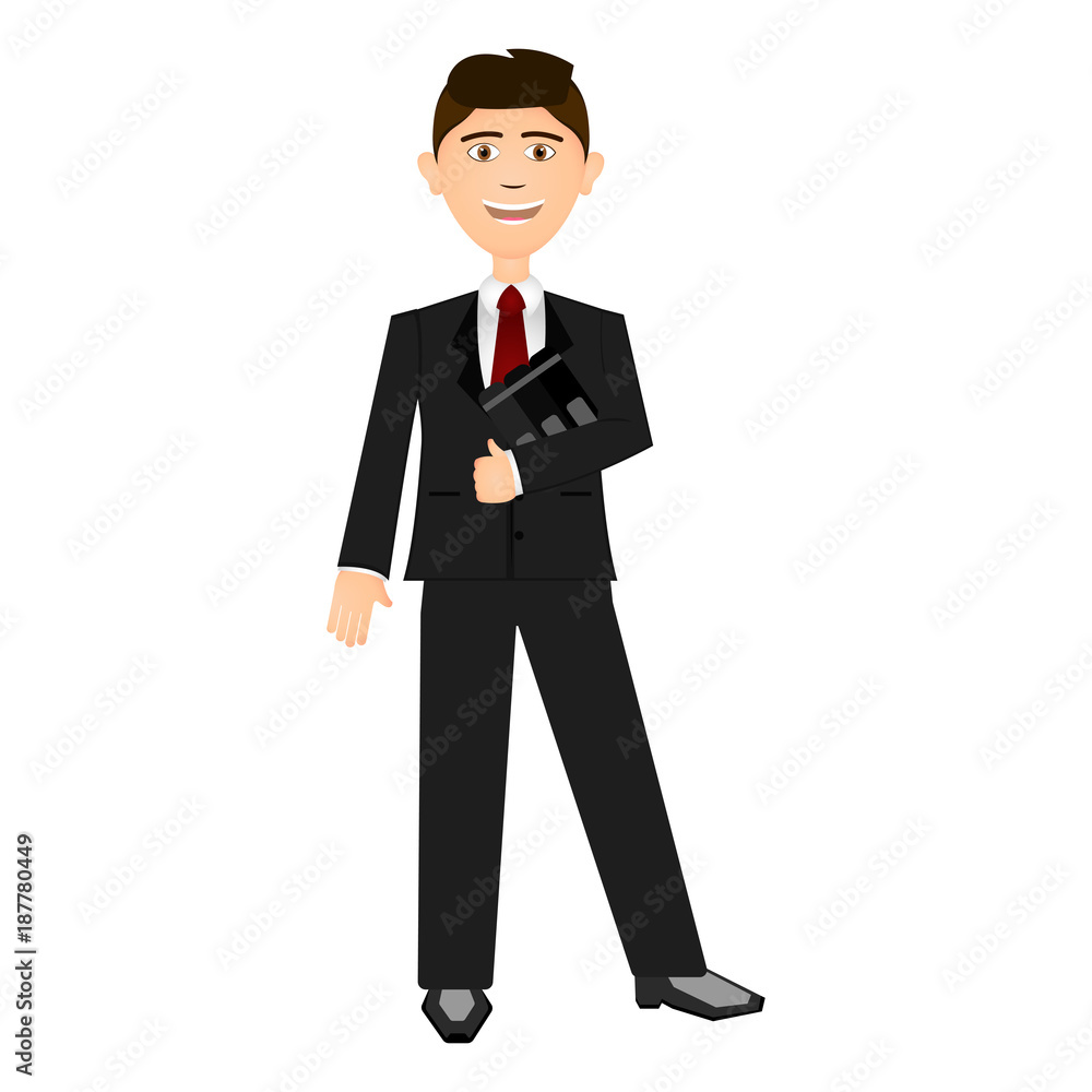 Isolarted businessman illustration