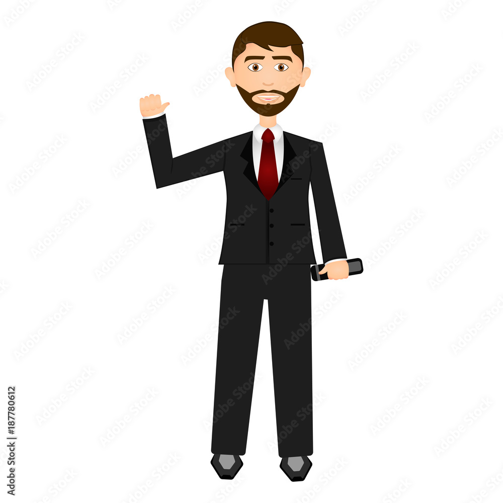 Isolarted businessman illustration