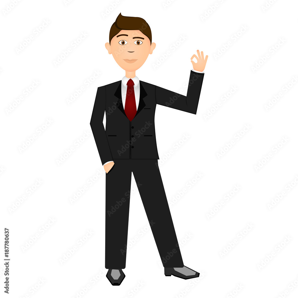 Isolarted businessman illustration