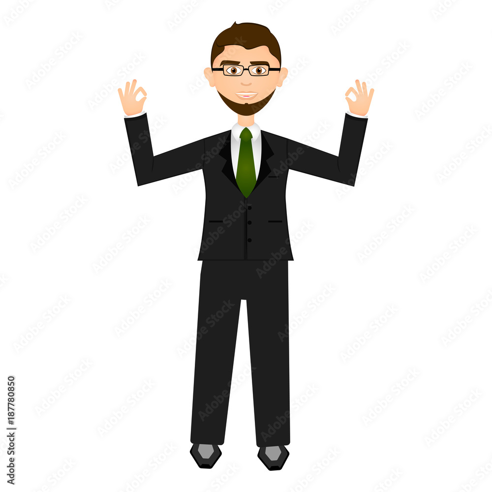 Isolarted businessman illustration Isolarted businessman illustration