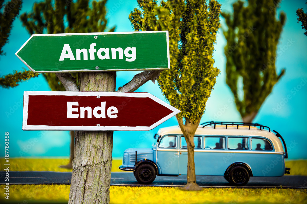 Fototapeta premium Schild 308 - Anfang