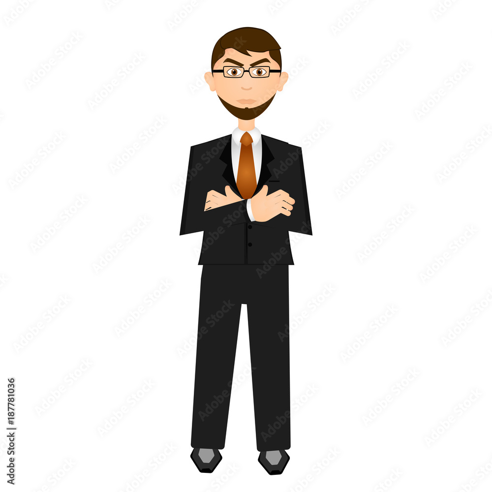 Isolarted businessman illustration